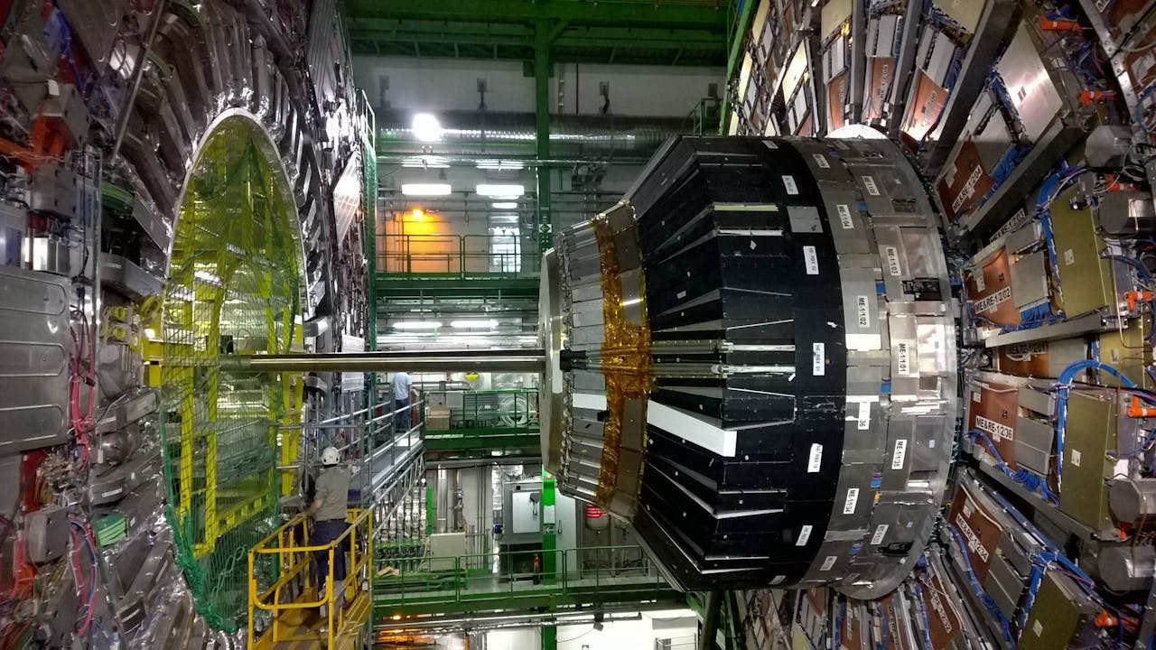 services-06 Intricate machinery inside CERN's Large Hadron Collider in Geneva, Switzerland.